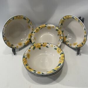 1 X Tender Heart Treasure Sunflower Coupe Soup Bowl 7 ¼"